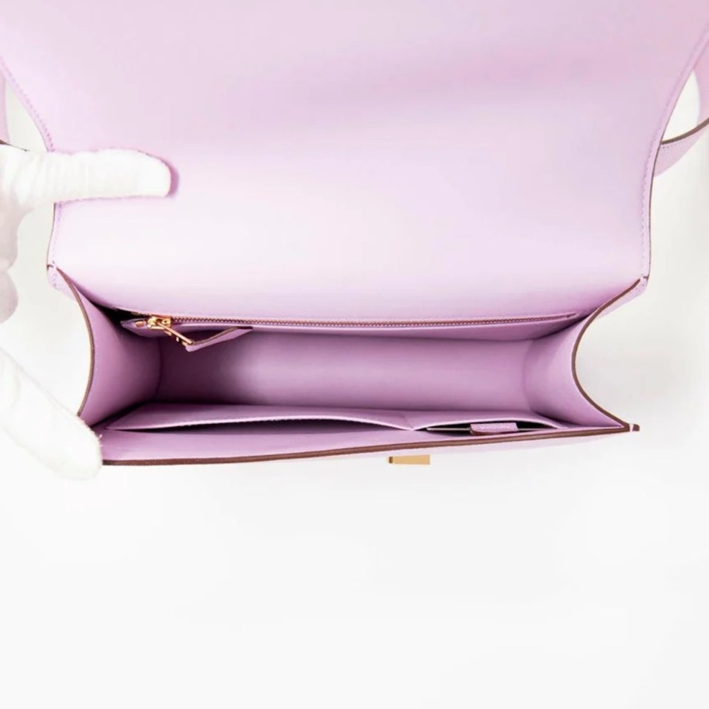 HERMES MAUVE SYLVESTRE EPSOM CONSTANCE 24 - Picture 13 of 15